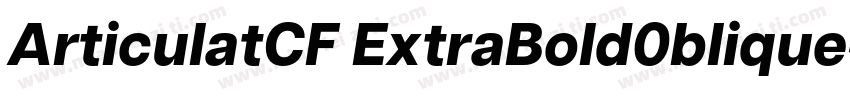 ArticulatCF ExtraBold0blique字体转换